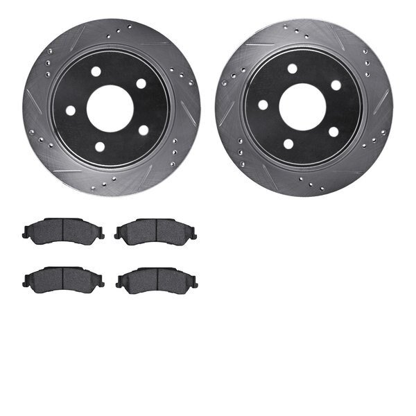 7402-48019, Rotors-Drilled and Slotted-Silver with Ultimate Duty Performance Brake Pads, Zinc Coated, Dynamic Friction Co, Mfr#: 7402-48019